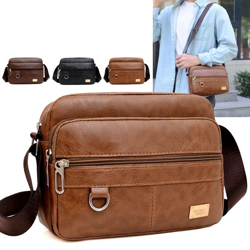 Leather Work Bag Mens - Bolsa de couro masculina, bolsa mensageiro