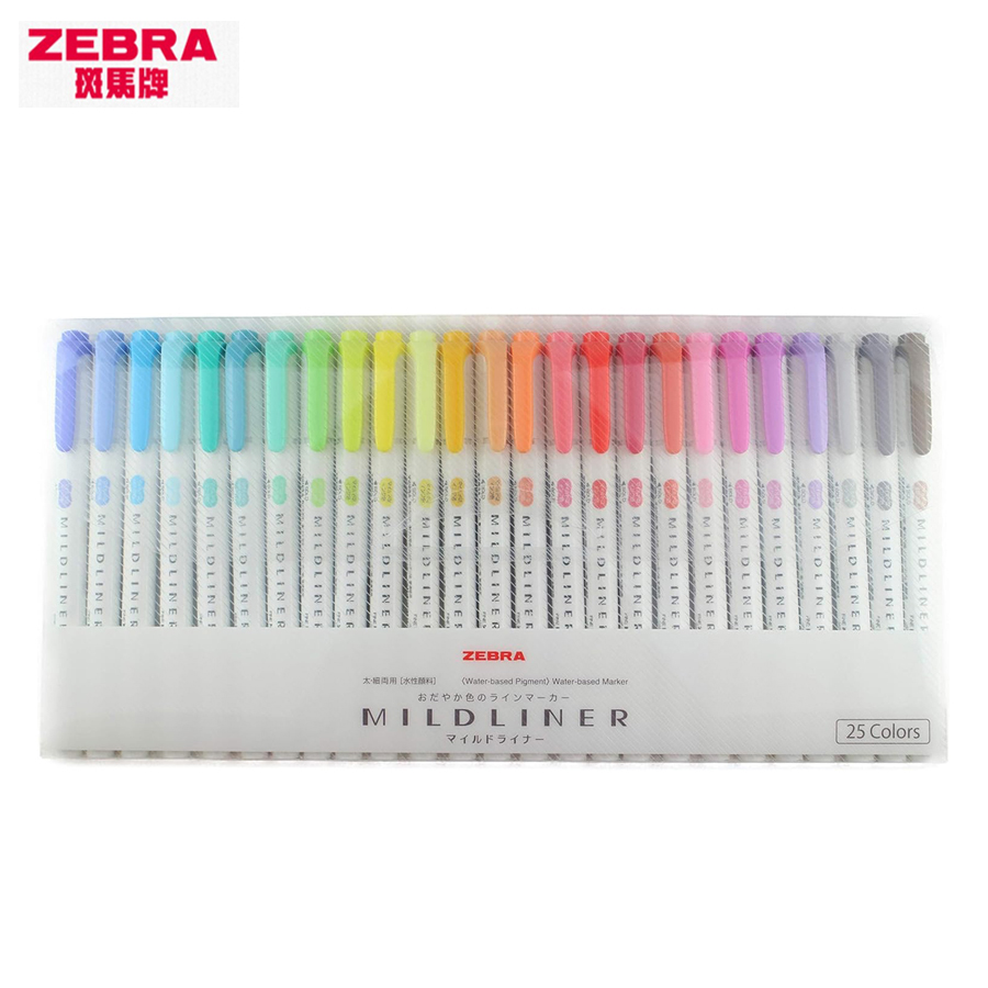 Zebra Pen Mildliner - Zebra completa 35/25 cores milfliner marcadores
