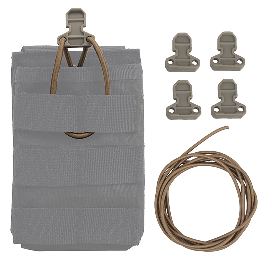 Leather Work Vest - Bolsa tática para revista, cabos elásticos