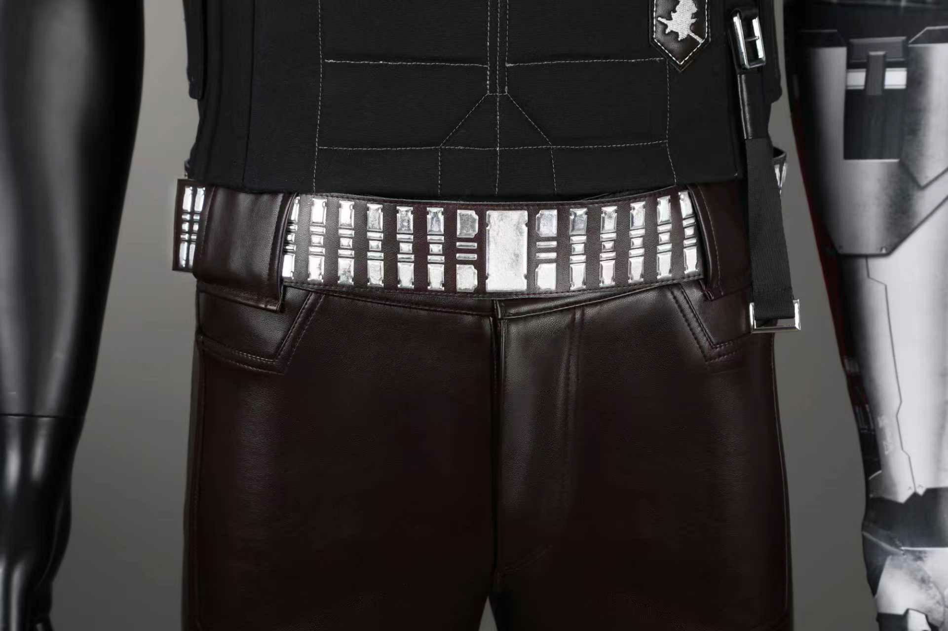 Leather Work Vest - Johnny silverhand cosplay traje halloween carnaval