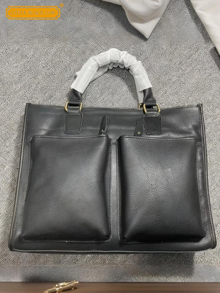 Leather Work Bag Mens - Bolsa Masculina Vintage de Couro Genuíno