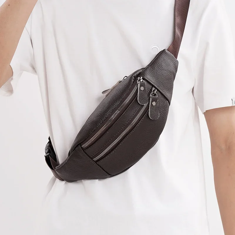 Leather Work Bag Mens - Bolsa de cintura masculina de couro