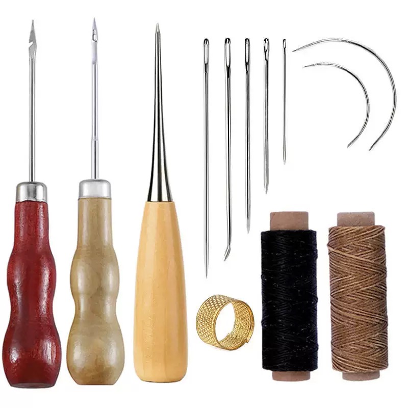 Leatherwork Awl - 13 pçs conjunto de costura de
