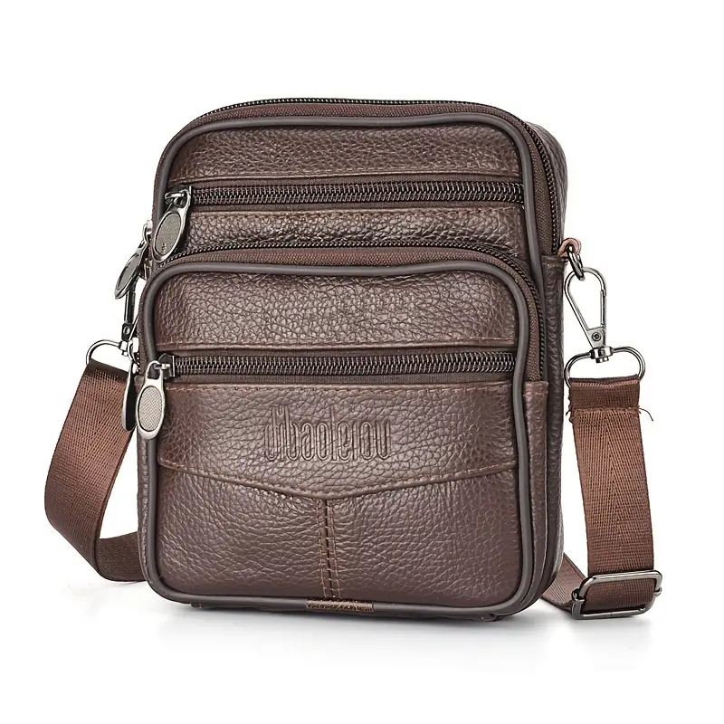 Leather Work Bag Mens - Novo couro genuíno dos homens crossbody