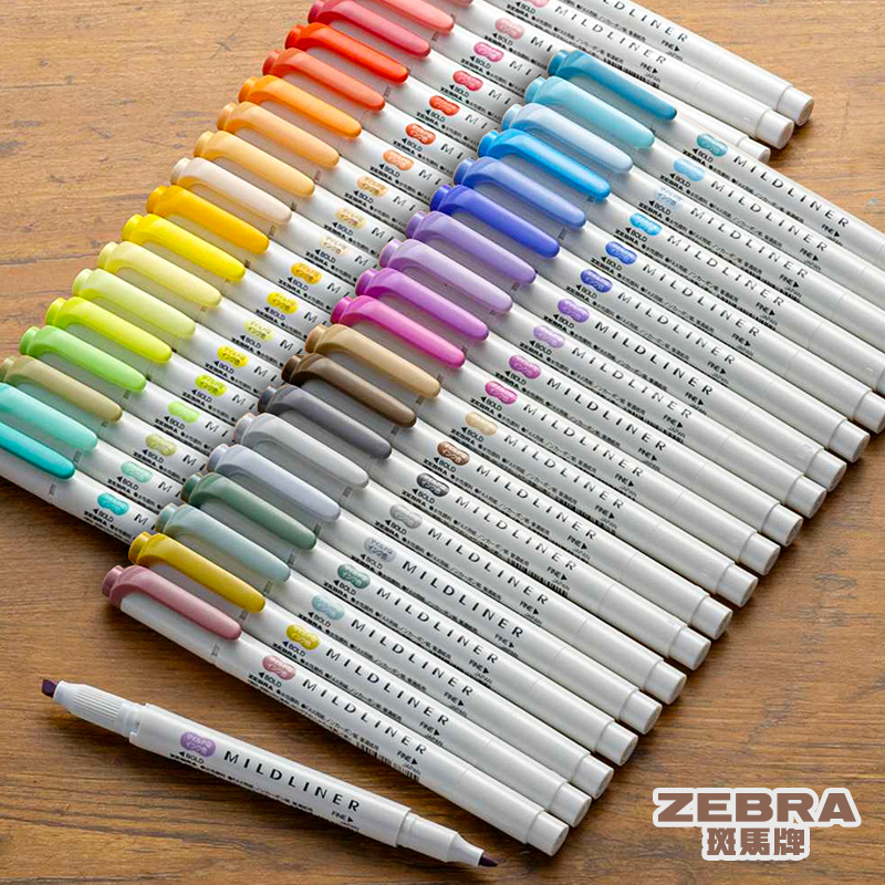 Zebra Pen Mildliner - Canetas iluminadoras Zebra Mildliner, 5/10/25/35/40 cores