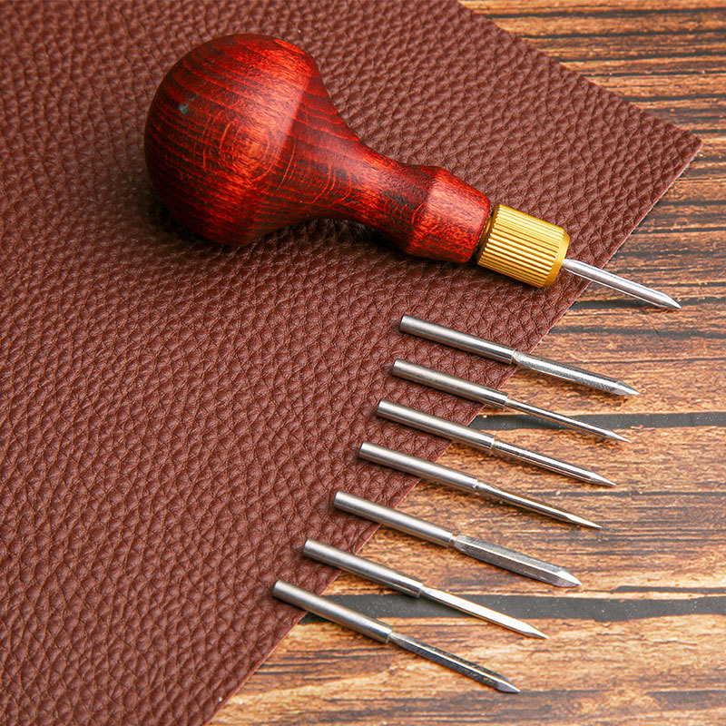 Leatherwork Awl - 1 conjunto de perfurador de couro