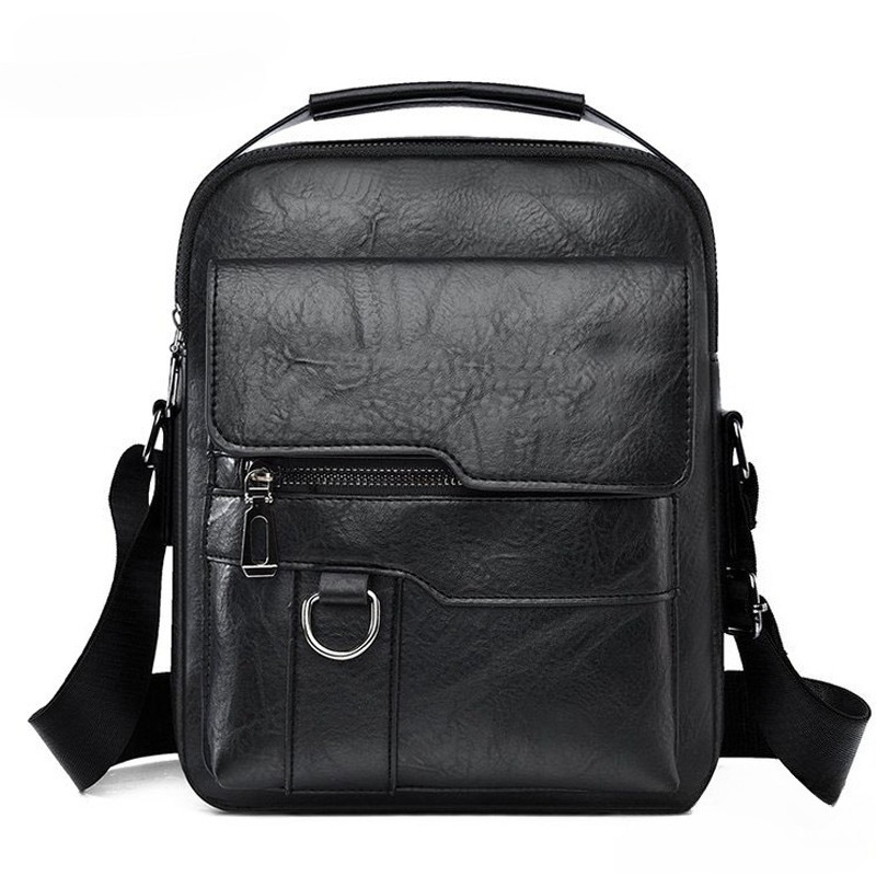 Leather Work Bag Mens - Bolsa de Ombro Casual Masculina Estilo