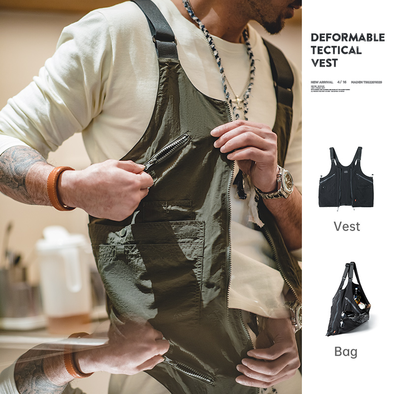 Leather Work Vest - Maden 2023 novo design masculino casual