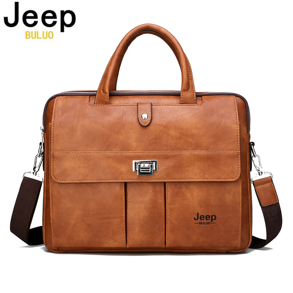 Leather Work Bag Mens - Bolsa de Couro Masculina Jeep Buluo