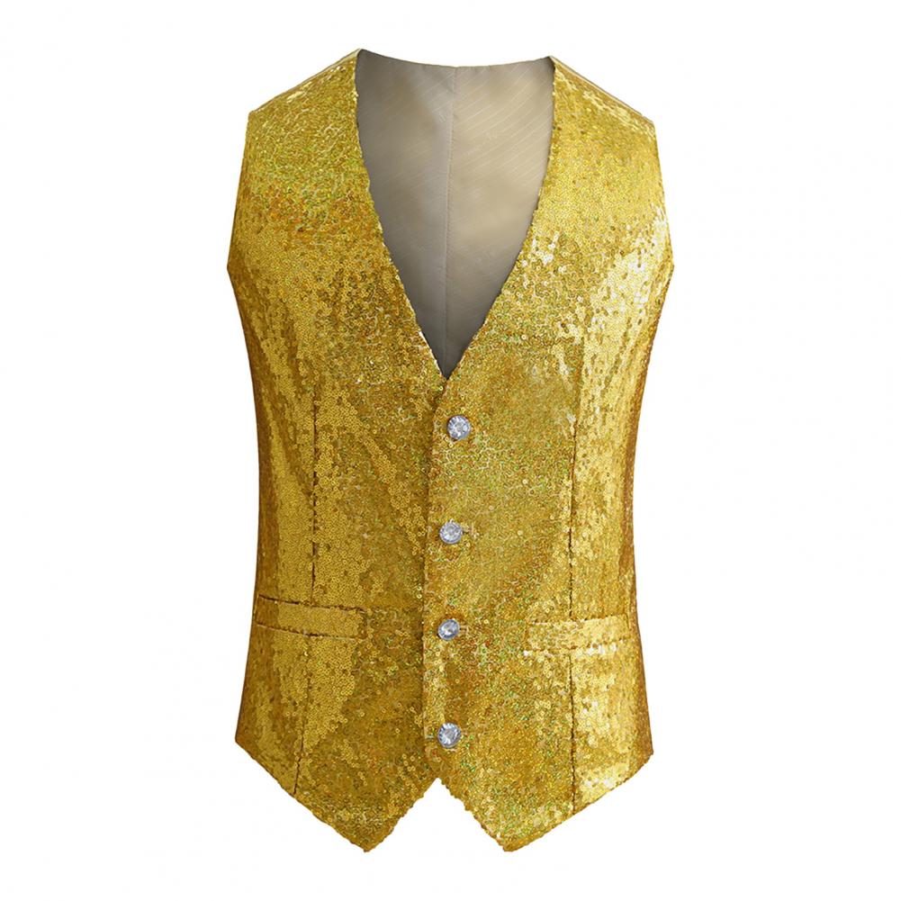 Leather Work Vest - Terno masculino coletes lantejoulas regata terno