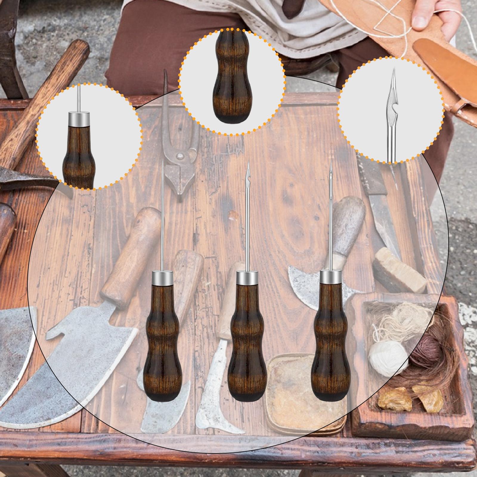 Leatherwork Awl - Kit de Ferramentas de Costura Manual
