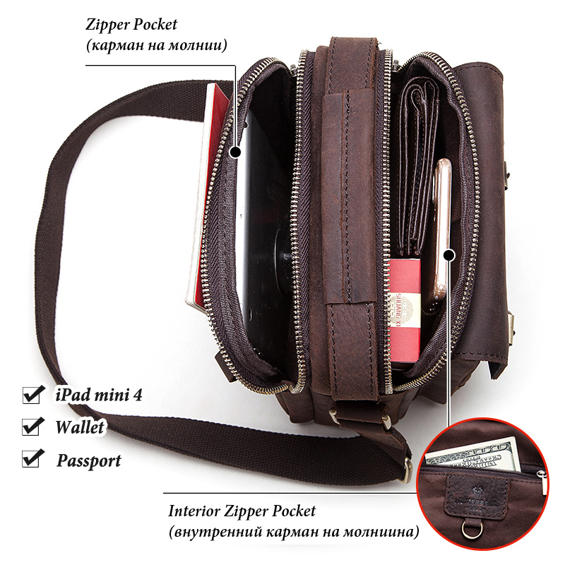 Bolsa de Ombro Masculina LAREE - Leather Work Bag Mens avaliação e preço