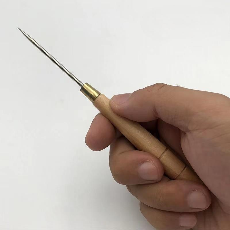 3 pçs punho de madeira punteru - Leatherwork Awl avaliação e preço