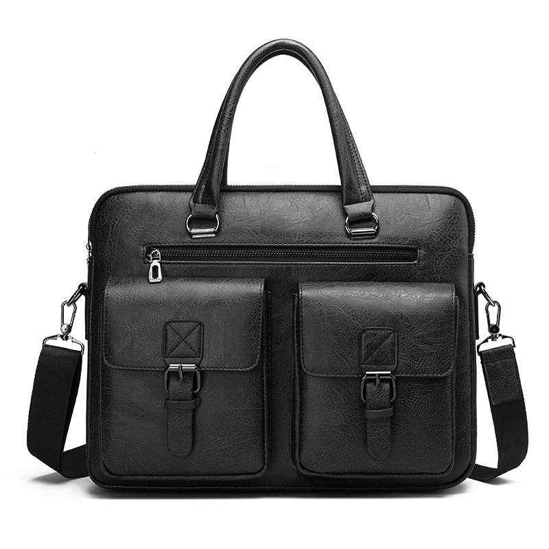 Marca de luxo homem maleta de  - Leather Work Bag Mens avaliação e preço