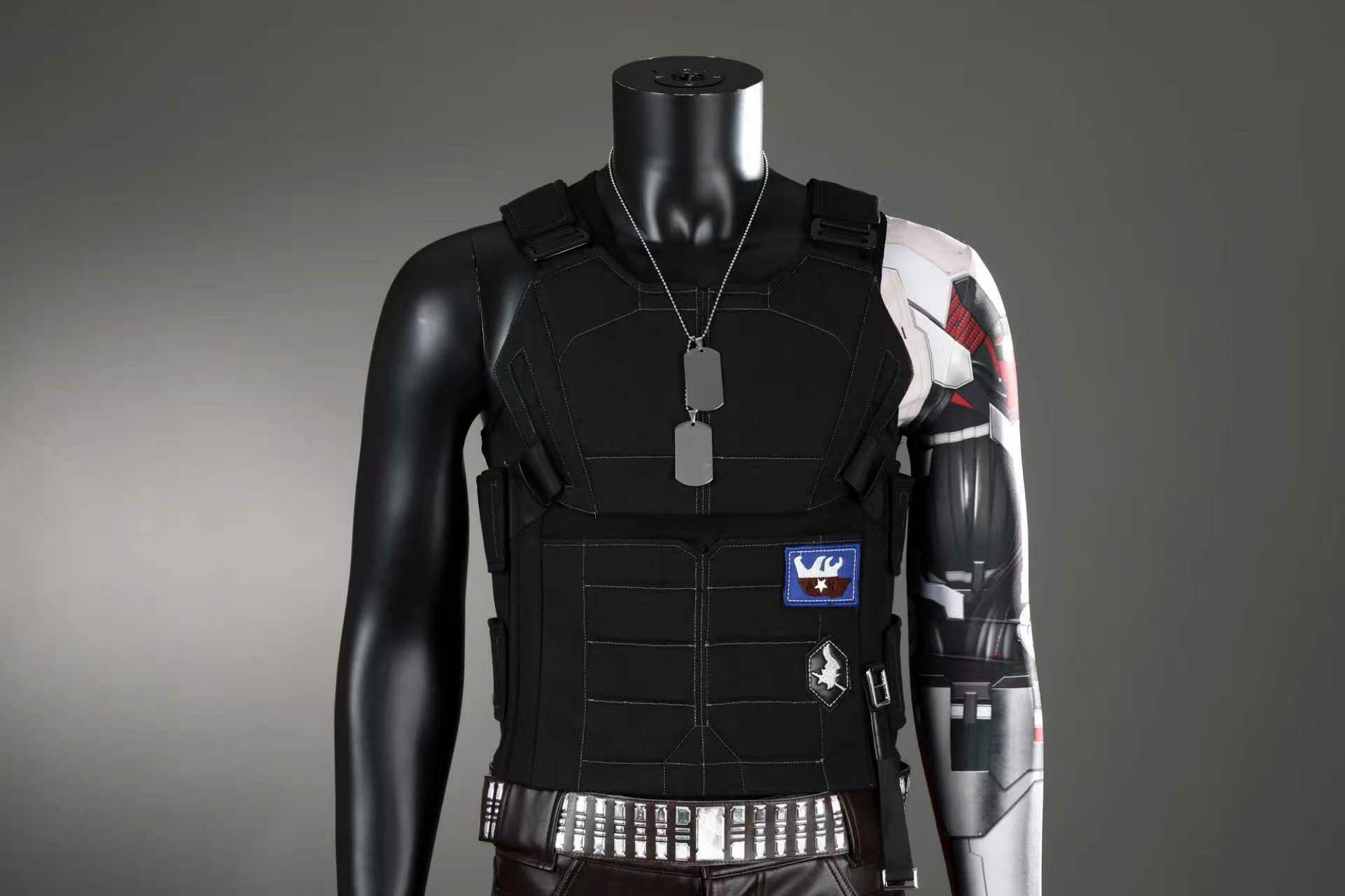 Johnny silverhand cosplay traj - Leather Work Vest avaliação e preço