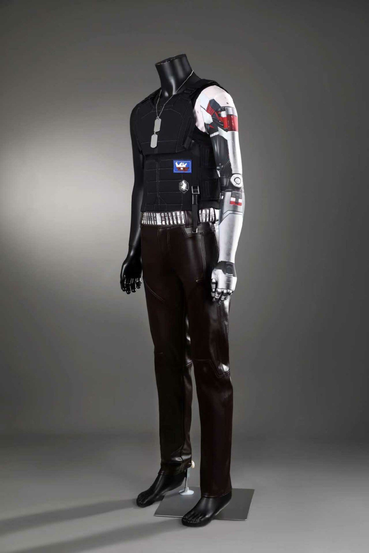 Johnny silverhand cosplay traj - Leather Work Vest avaliação e preço