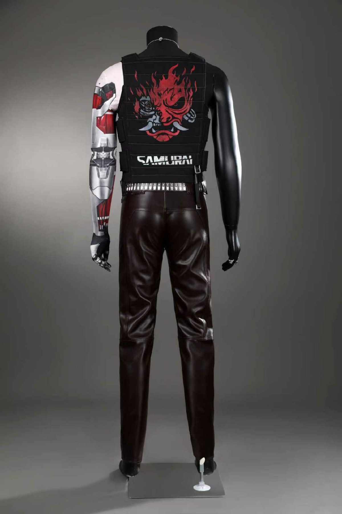 Johnny silverhand cosplay traj - Leather Work Vest avaliação e preço