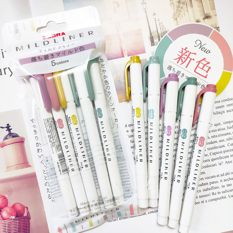 Novos marcadores iluminadores  - Zebra Pen Mildliner avaliação e preço