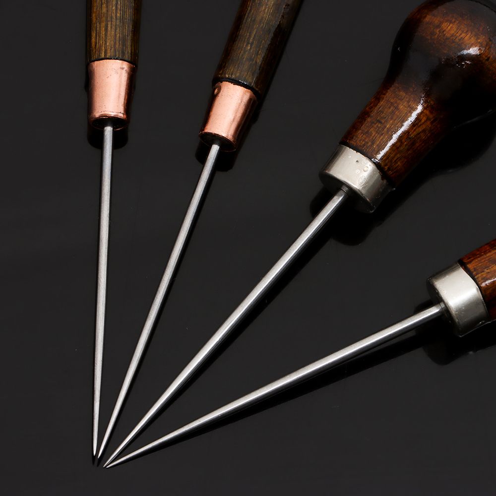 1pc costura awl alça de madeir - Leatherwork Awl avaliação e preço