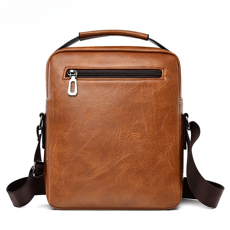 Bolsa de Ombro Casual Masculin - Leather Work Bag Mens avaliação e preço