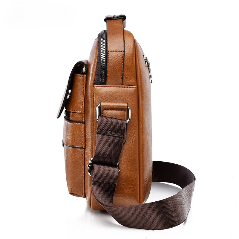 Bolsa de Ombro Casual Masculin - Leather Work Bag Mens avaliação e preço