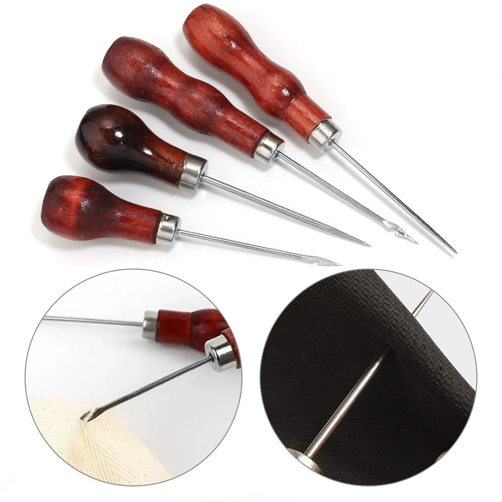Punhos com cabo de madeira, fa - Leatherwork Awl avaliação e preço