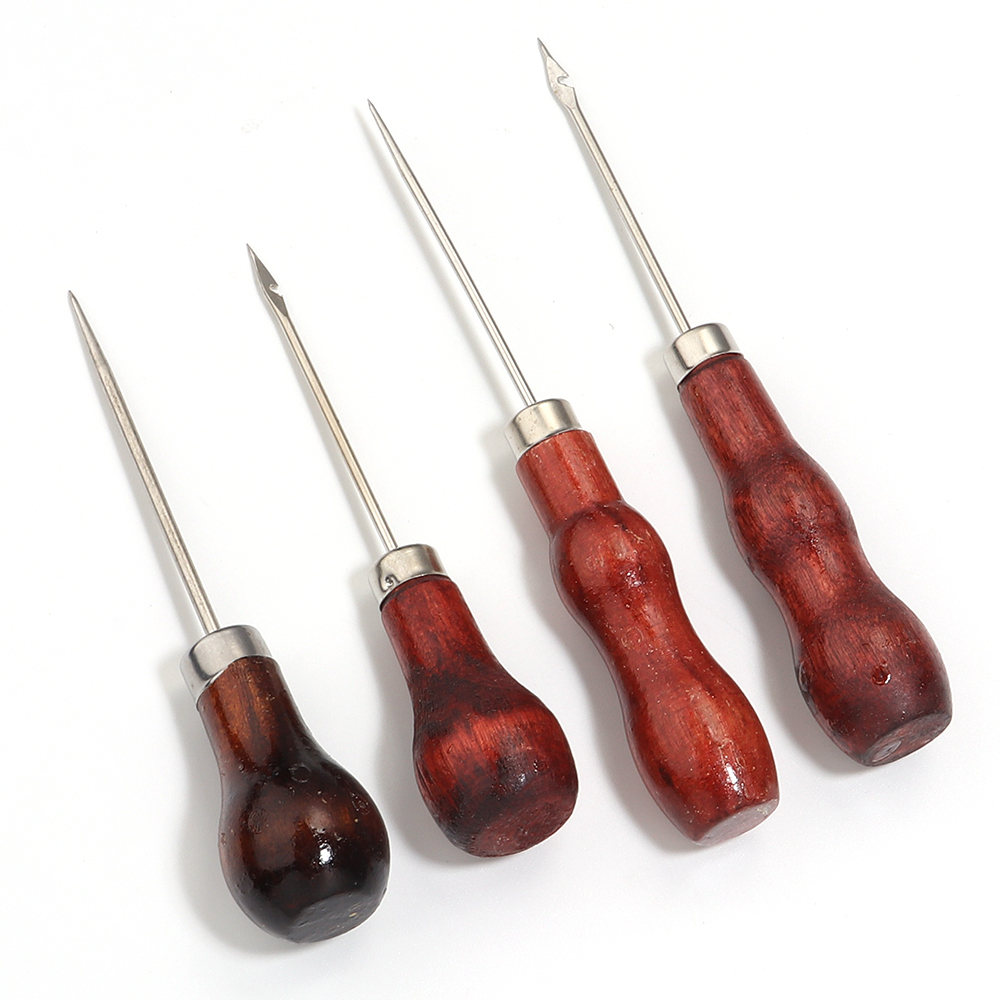 Punhos com cabo de madeira, fa - Leatherwork Awl avaliação e preço