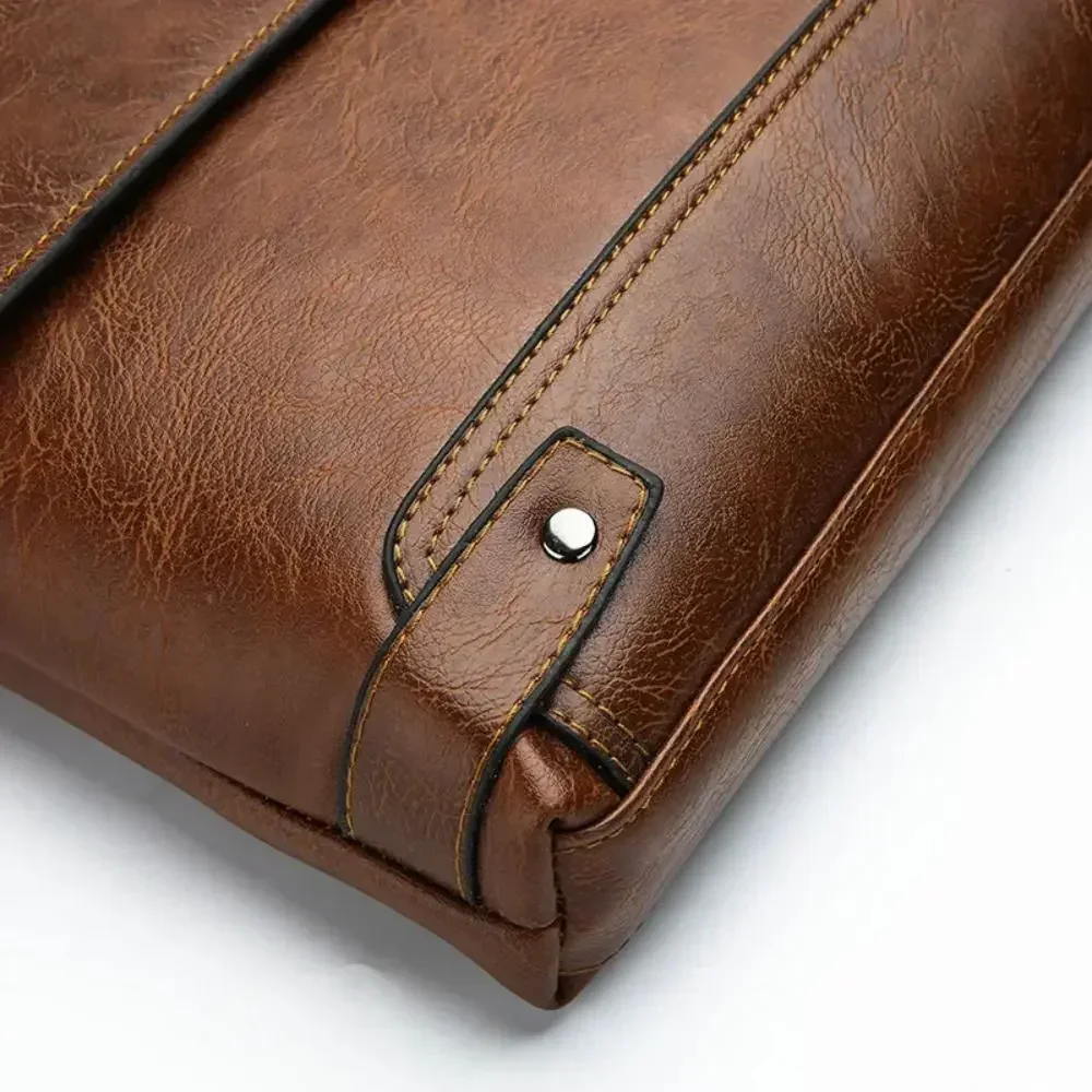 Pasta para homens couro do plu - Leather Work Bag Mens avaliação e preço