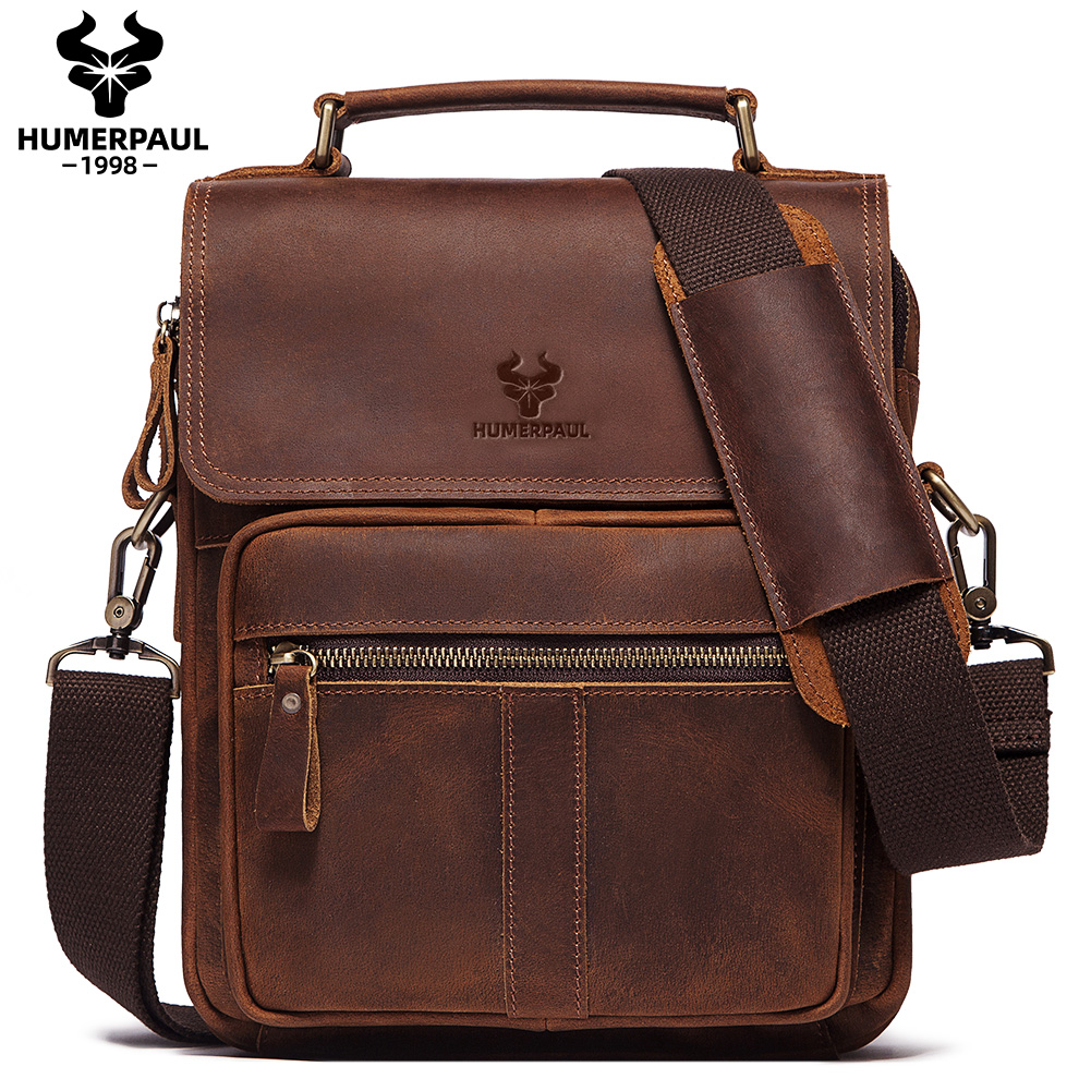 Humerpaul bolsa de ombro mascu - Leather Work Bag Mens avaliação e preço