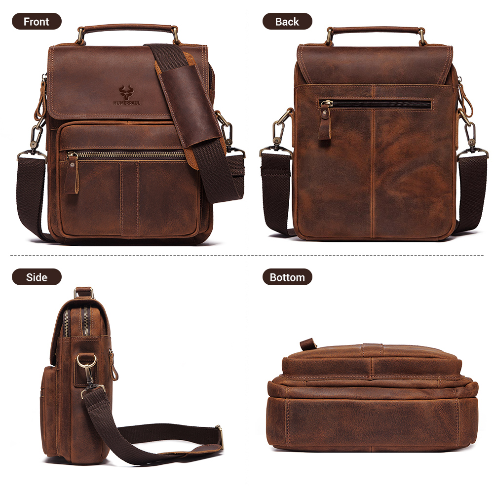 Humerpaul bolsa de ombro mascu - Leather Work Bag Mens avaliação e preço
