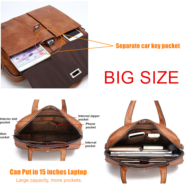 Bolsa de Couro Masculina Jeep  - Leather Work Bag Mens avaliação e preço