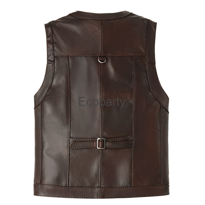 2024 outono inverno colete de  - Leather Work Vest avaliação e preço