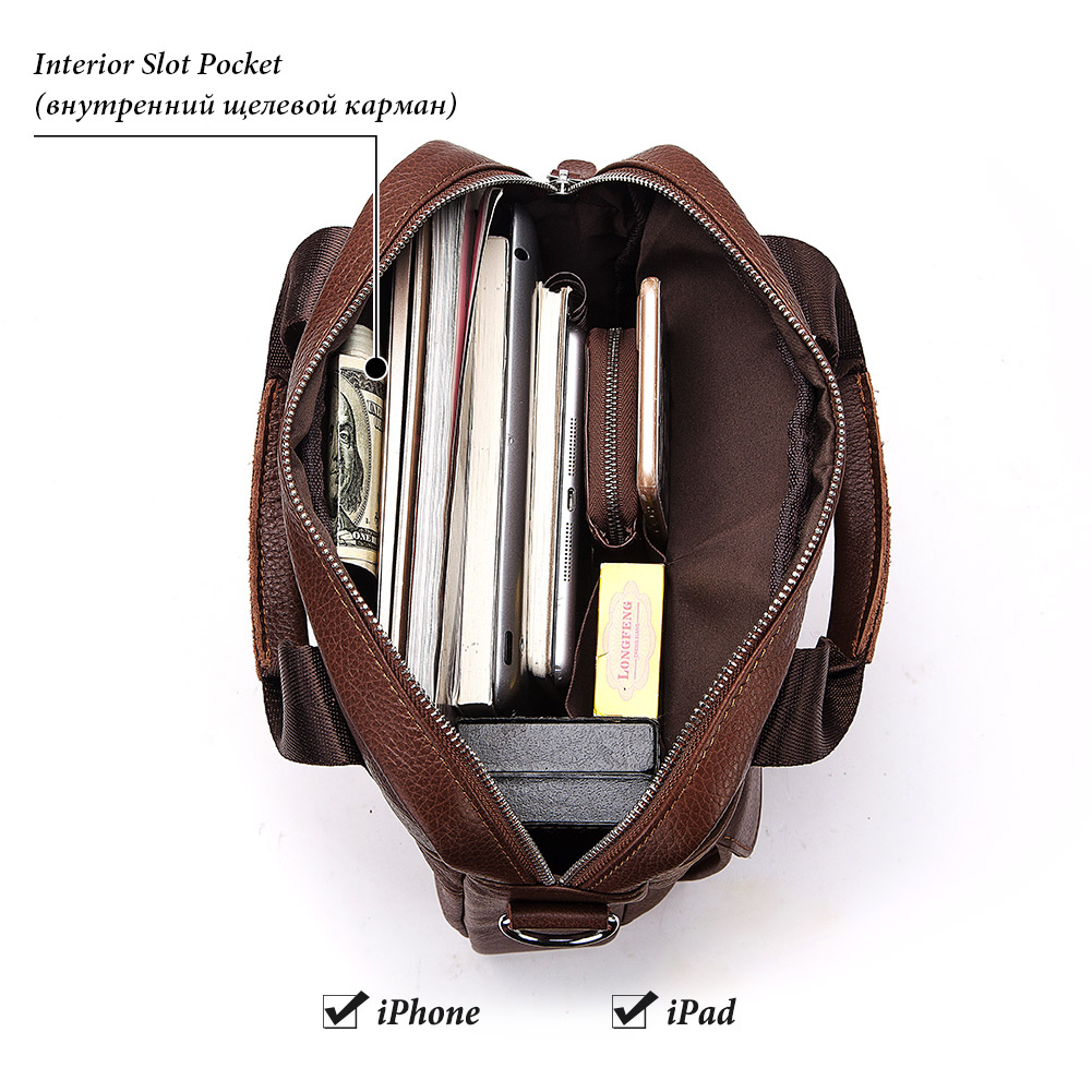 Bolsa de couro genuíno durável - Leather Work Bag Mens avaliação e preço