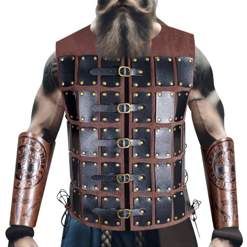 Armadura de Peito Medieval Vik - Leather Work Vest avaliação e preço